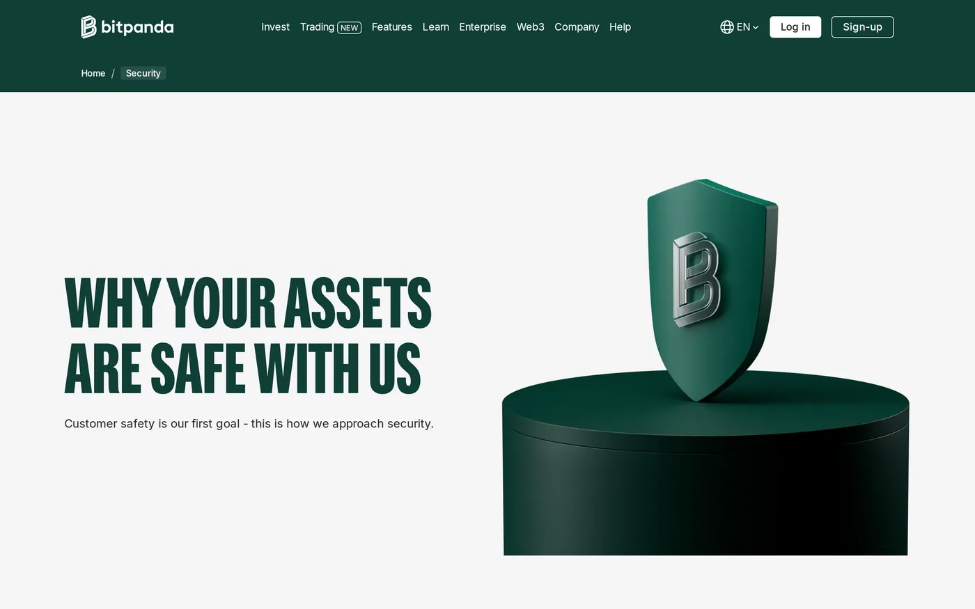 Bitpanda's security page