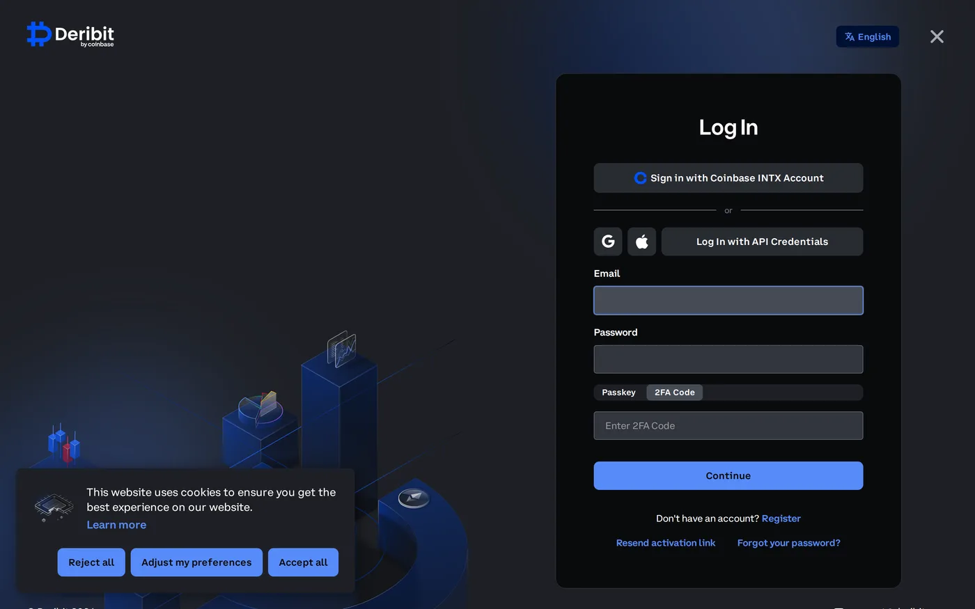 Deribit's security page describing custody and operational controls