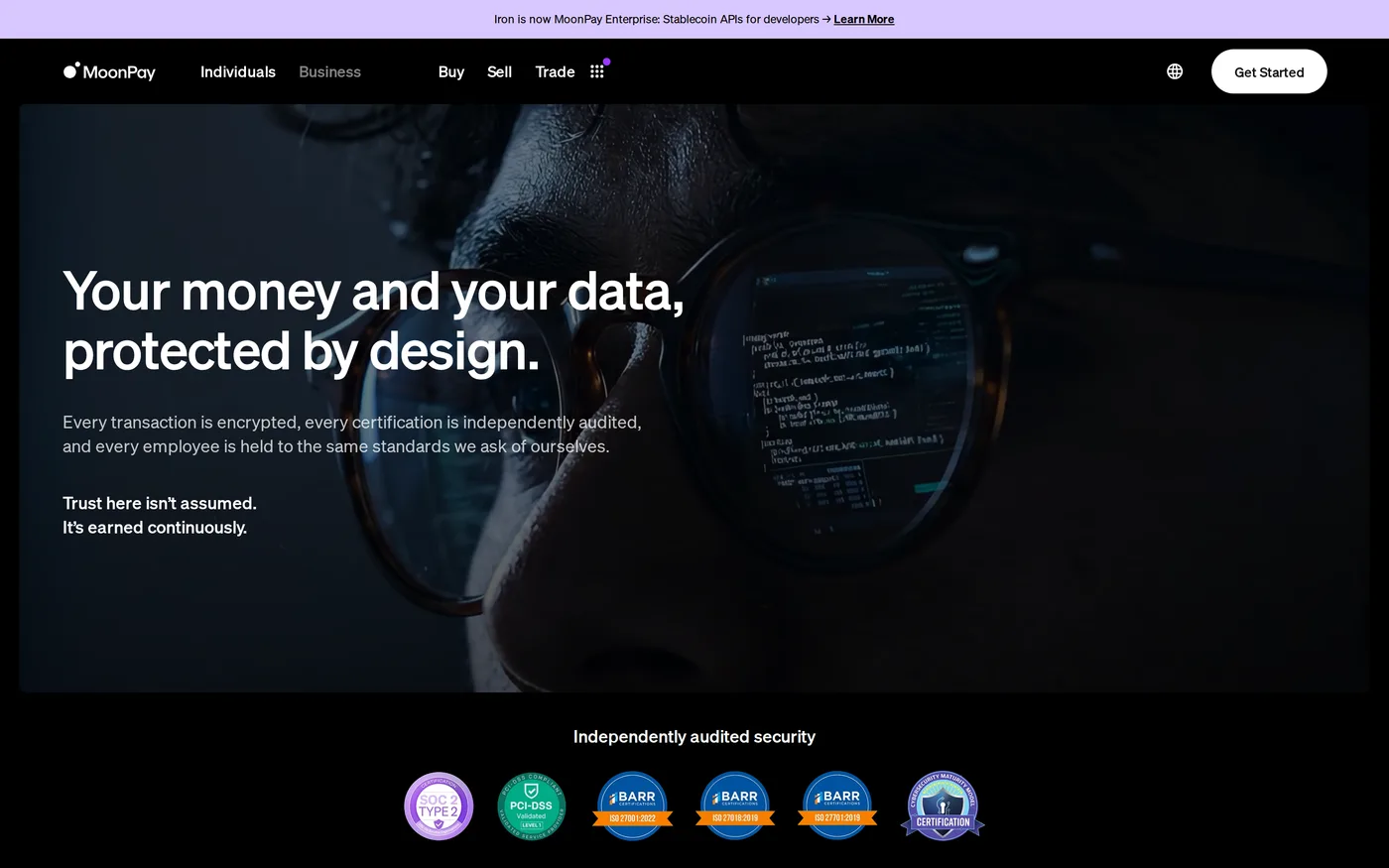 MoonPay's security page